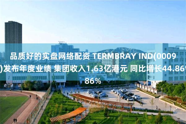 品质好的实盘网络配资 TERMBRAY IND(00093)发布年度业绩 集团收入1.63亿港元 同比增长44.86%