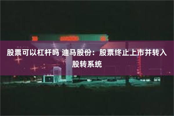 股票可以杠杆吗 迪马股份：股票终止上市并转入股转系统